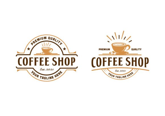 Vintage Coffee Cafe Badge Stamp Design