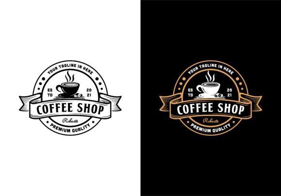 Vintage Coffee Cafe Badge Stamp Design