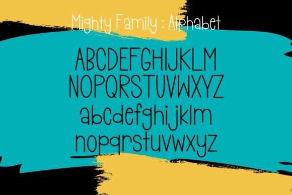 Mighty Family Font PNG with transparent background - Preview 2