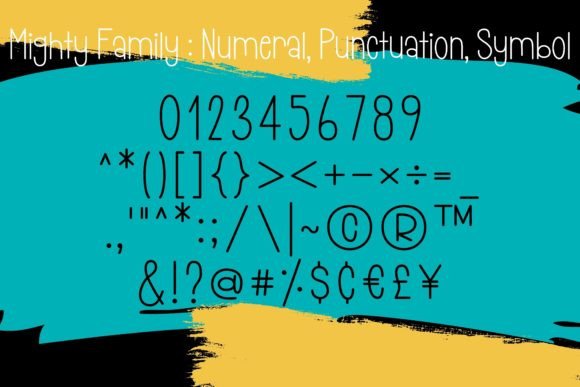 Mighty Family Font PNG with transparent background - Preview 3