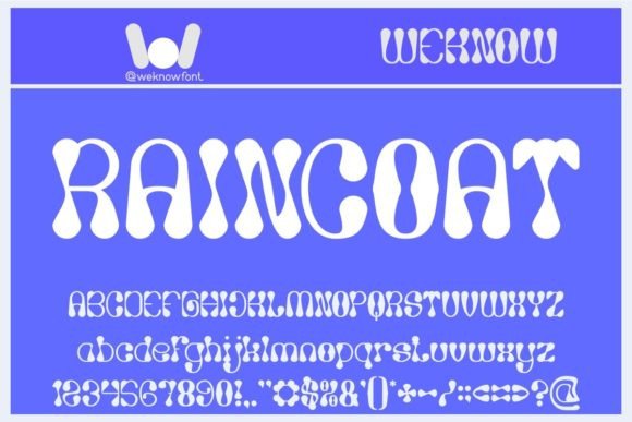 Rainy Day on Thursday Font PNG with transparent background - Preview 1