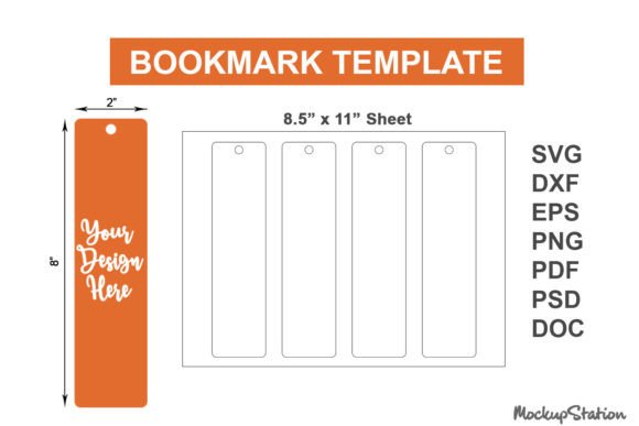 Bookmark Template SVG | Bookmark Label Grafik Druck-Vorlagen Von Mockup Station