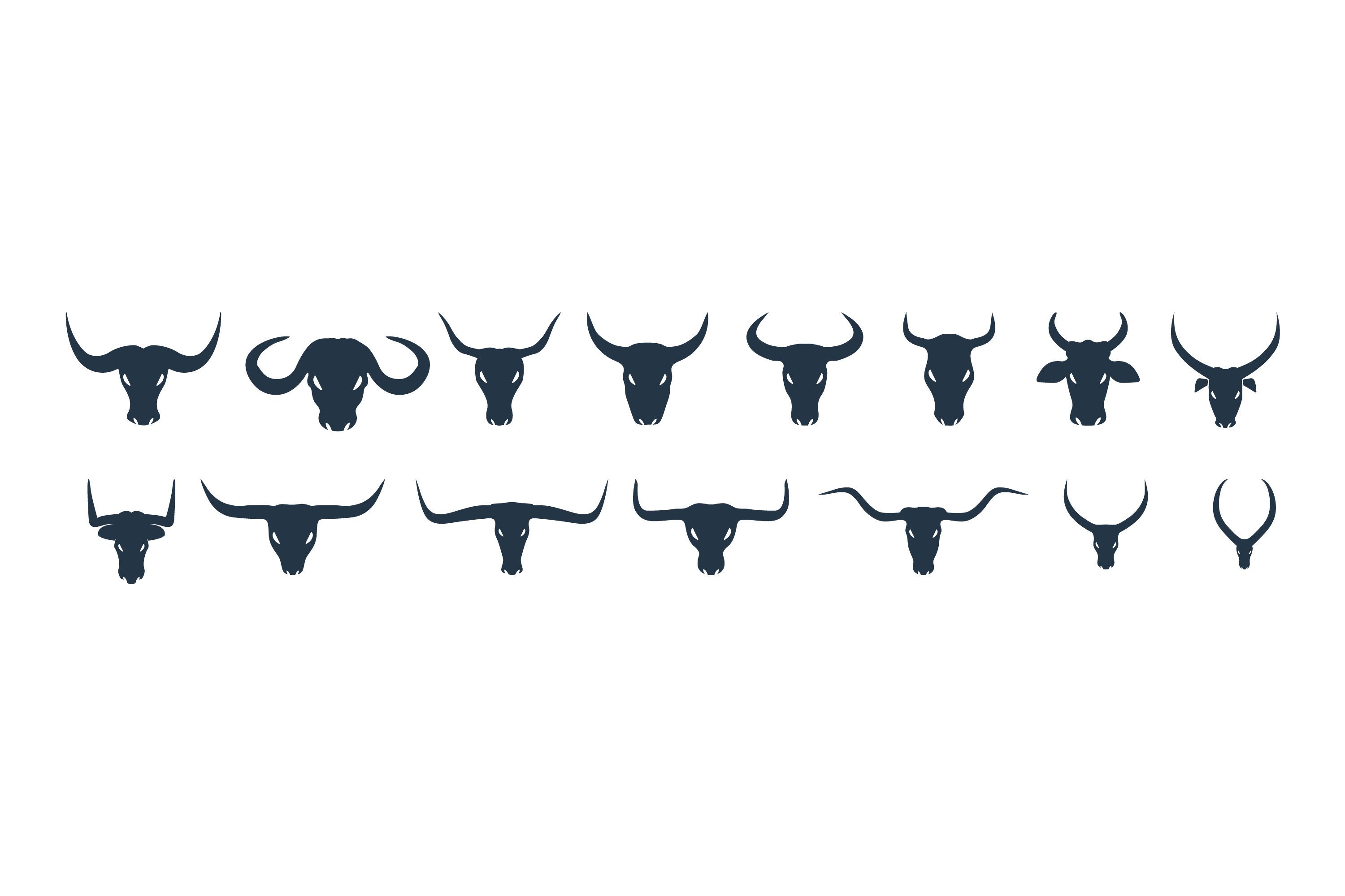 Bull and Cow Head with Big Horn Vector Graphic by Masum Bhuiyan ...