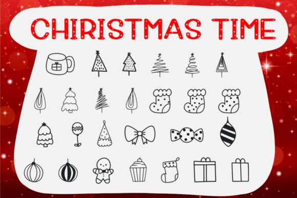 Christmas Time Font PNG with transparent background - Preview 1