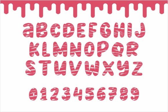 Donut Creamy Font PNG with transparent background - Preview 3