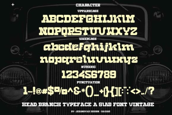 Head Branch Font PNG with transparent background - Preview 4