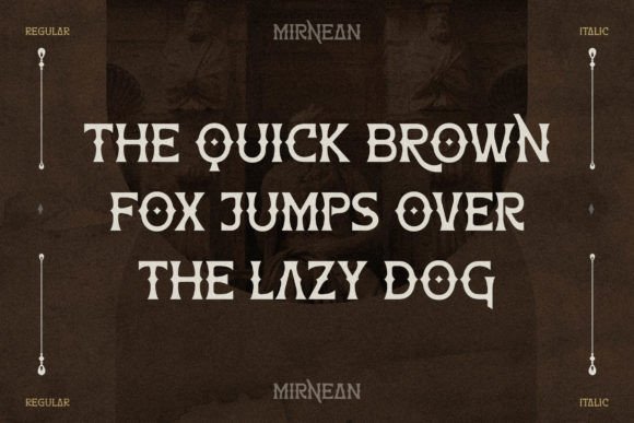 Mirnean Font PNG with transparent background - Preview 4
