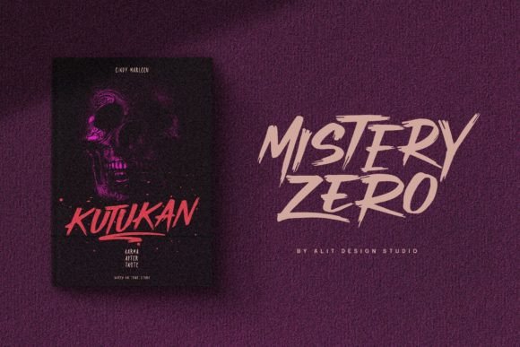 Mistery Zero Font PNG with transparent background - Preview 3
