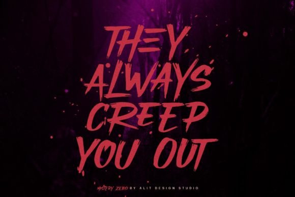 Mistery Zero Font PNG with transparent background - Preview 5