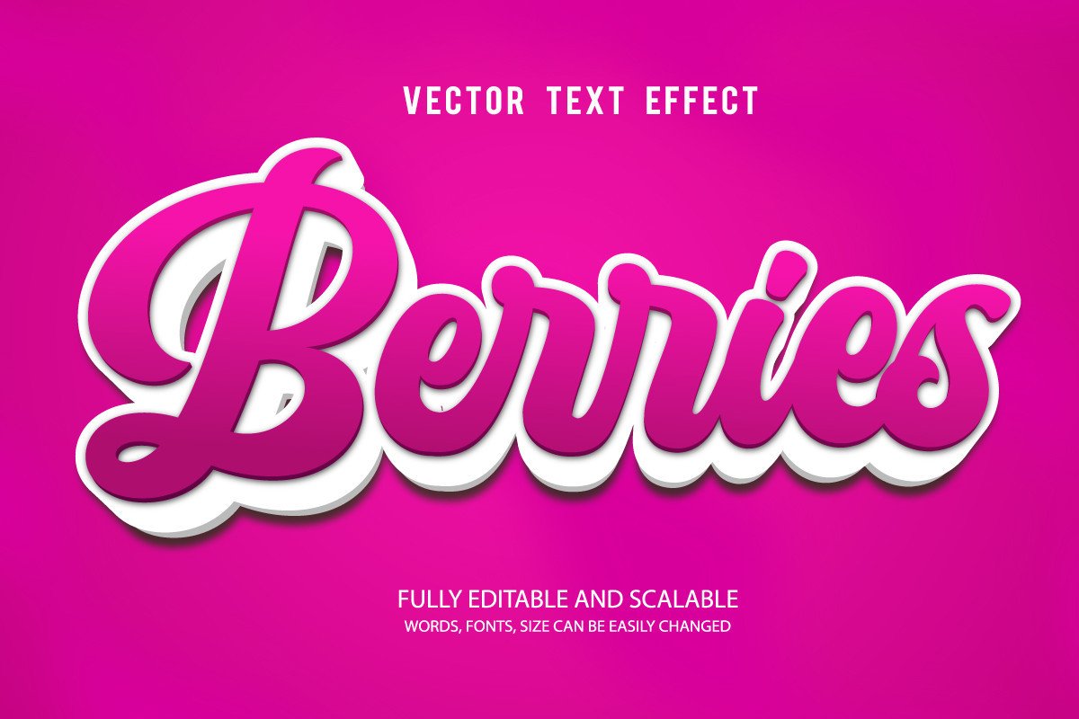 Berries Editable Text Effect Vector Graphic by TrueVector · Creative ...