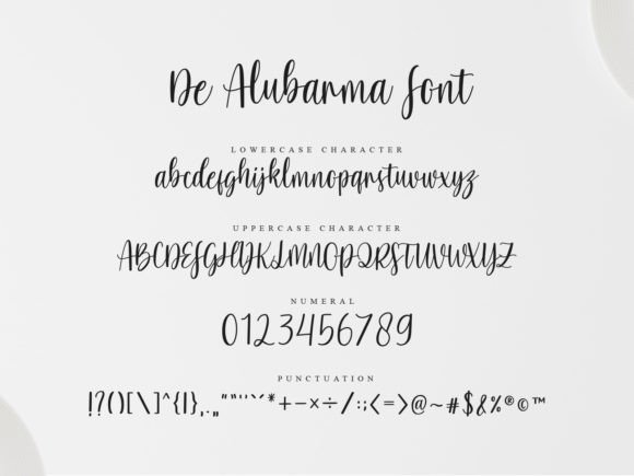 De Alubarma Font PNG with transparent background - Preview 1