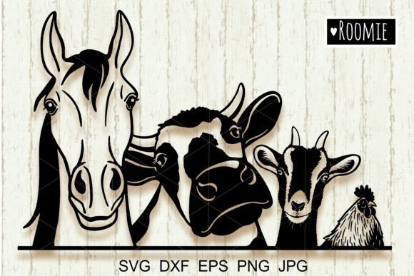 Farm Animals Svg for Cricut, Cow Horse