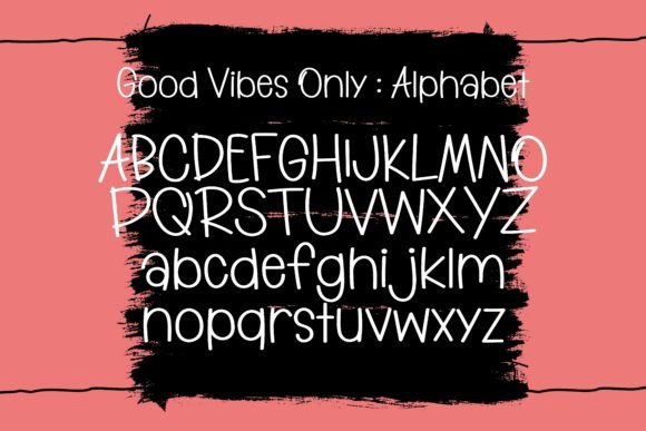 Good Vibes Only Font PNG with transparent background - Preview 2