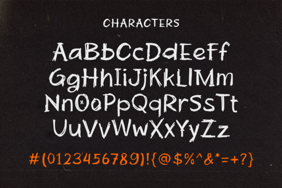 Scratch Note Font PNG with transparent background - Preview 2