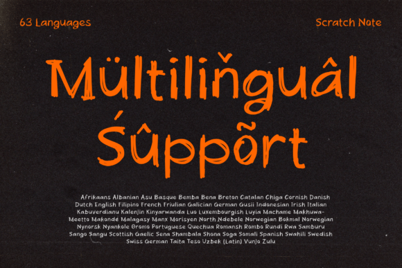 Scratch Note Font PNG with transparent background - Preview 3