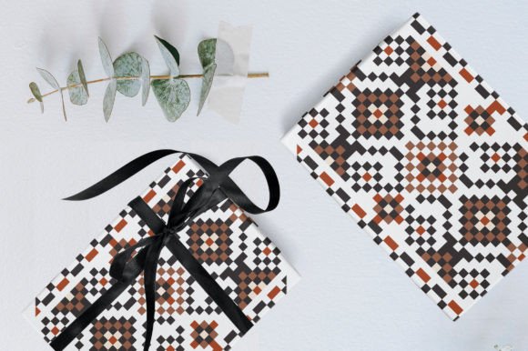 Seamless Knitting Embroidered Pattern