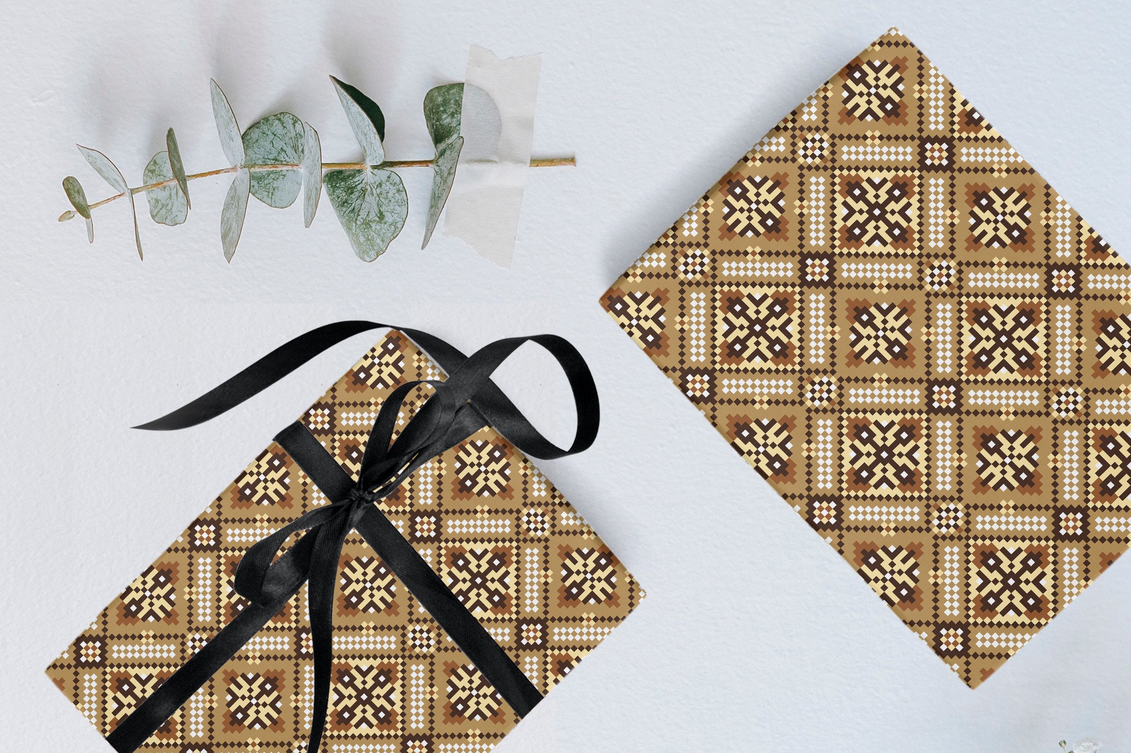 Ukraine Patterned Background
