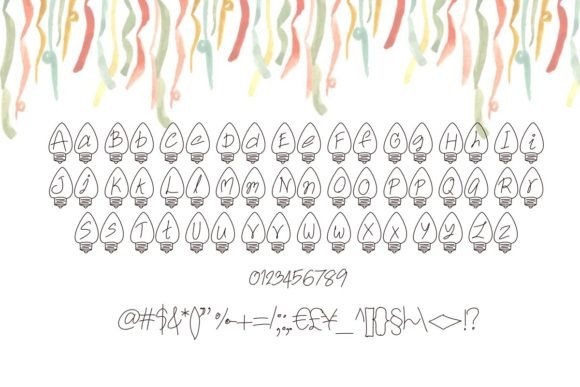 Christmas Light Font - Preview 1