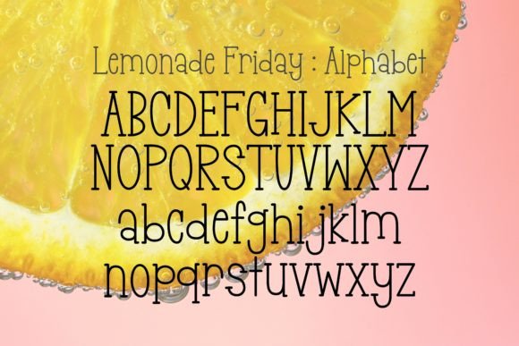 Lemonade Friday Font PNG with transparent background - Preview 2
