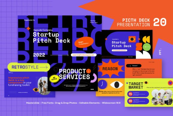 Retro 90s Style Pitch Deck Presentation
