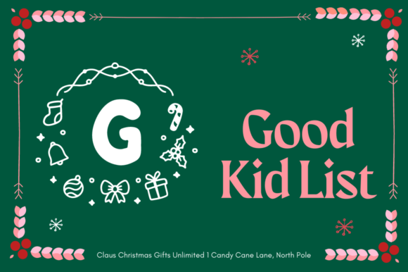 Santana Christmas Monogram Font PNG with transparent background - Preview 1