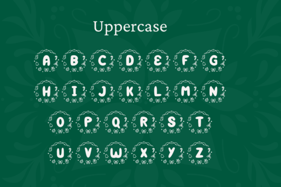 Santana Christmas Monogram Font PNG with transparent background - Preview 4