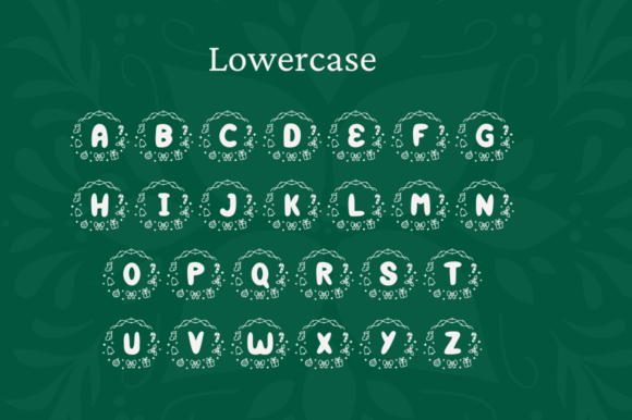 Santana Christmas Monogram Font PNG with transparent background - Preview 5