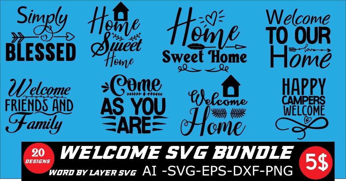 Welcome SVG Bundle Bundle · Creative Fabrica