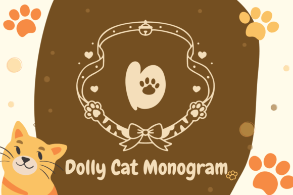 Dolly Cat Monogram Font - Preview 2