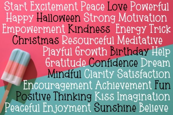 Minimal Holiday Font PNG with transparent background - Preview 1