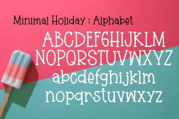 Minimal Holiday Font PNG with transparent background - Preview 2