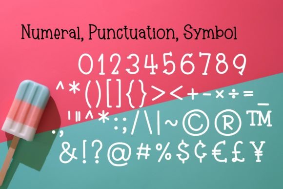 Minimal Holiday Font PNG with transparent background - Preview 3
