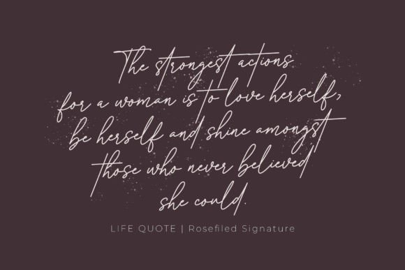 Rosalinda Signature Font PNG with transparent background - Preview 2