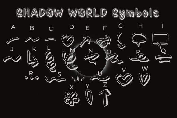 Shadow World Font PNG with transparent background - Preview 1