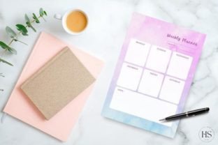 Simple Watercolor CANVA Planner Template Graphic by Heyv Studio ...