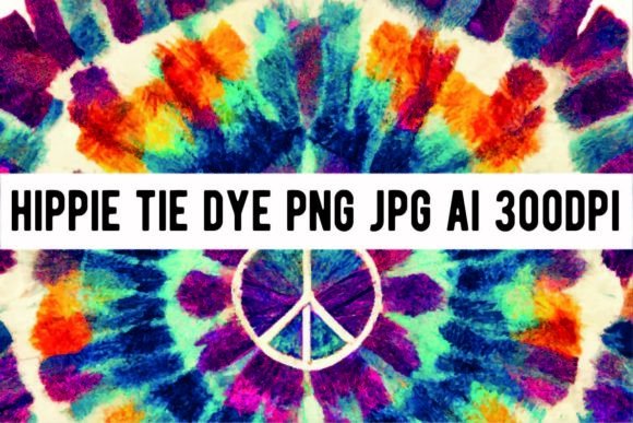 TIE DYE Hippie 60s 70s Peace