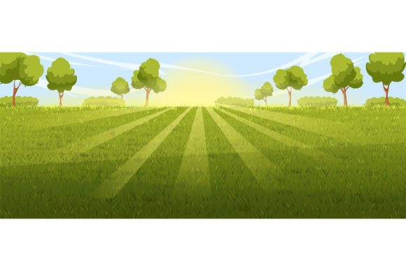 Landscape Ground Vector Lawn Background Landscape Vector Graphic by pikepicture · Creative Fabrica