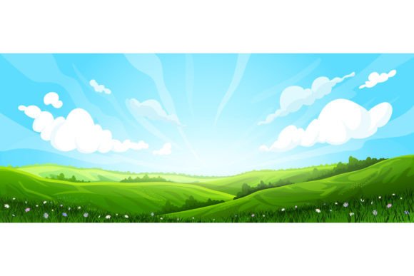 Meadow Background Landscape Vector