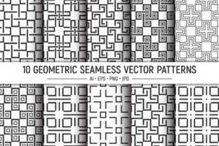 10 Seamless Geometric Vector Patterns Graphic by AVK graphics ...