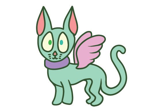 Enchanted Pastel Halloween Cat