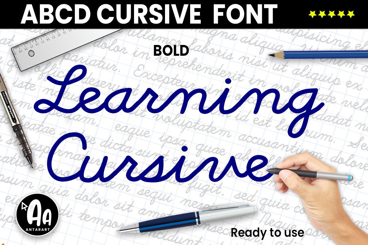 Abcd Cursive Bold