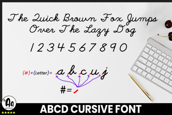 Abcd Cursive Bold Font - Preview 2