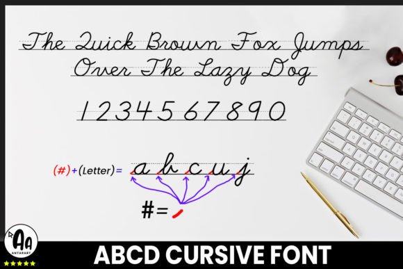 Abcd Cursive Lined1 Font - Preview 2