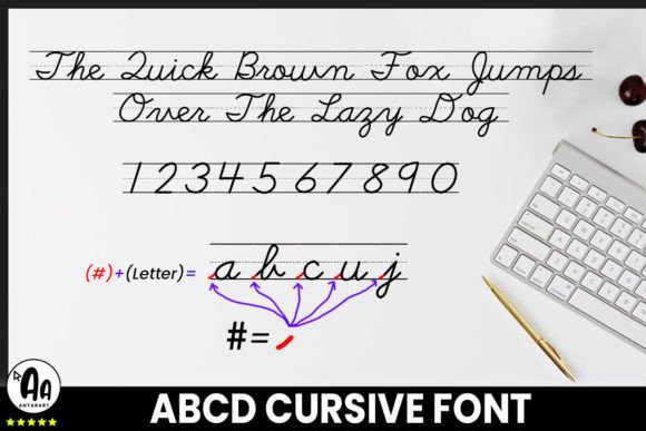Abcd Cursive Lined2 Font - Preview 2