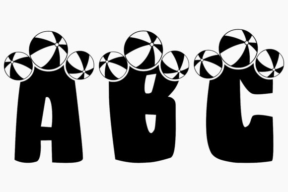Ball Font PNG with transparent background - Preview 2