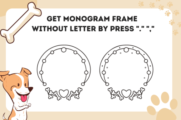 Bonapet Animal Monogram Font - Preview 3