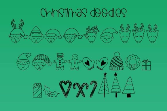 Christmas Doodles Font - Preview 1