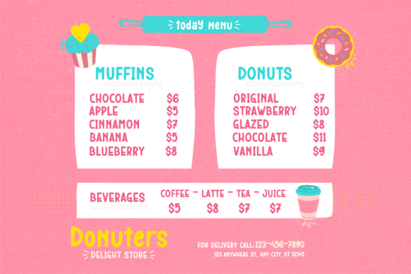 Donuts Snacky Font font preview - 6