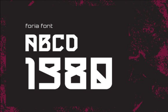 Foria Font PNG with transparent background - Preview 1