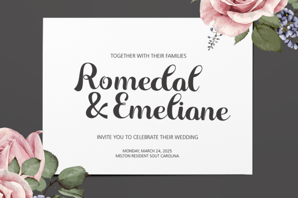 Linsela Script Font PNG with transparent background - Preview 2